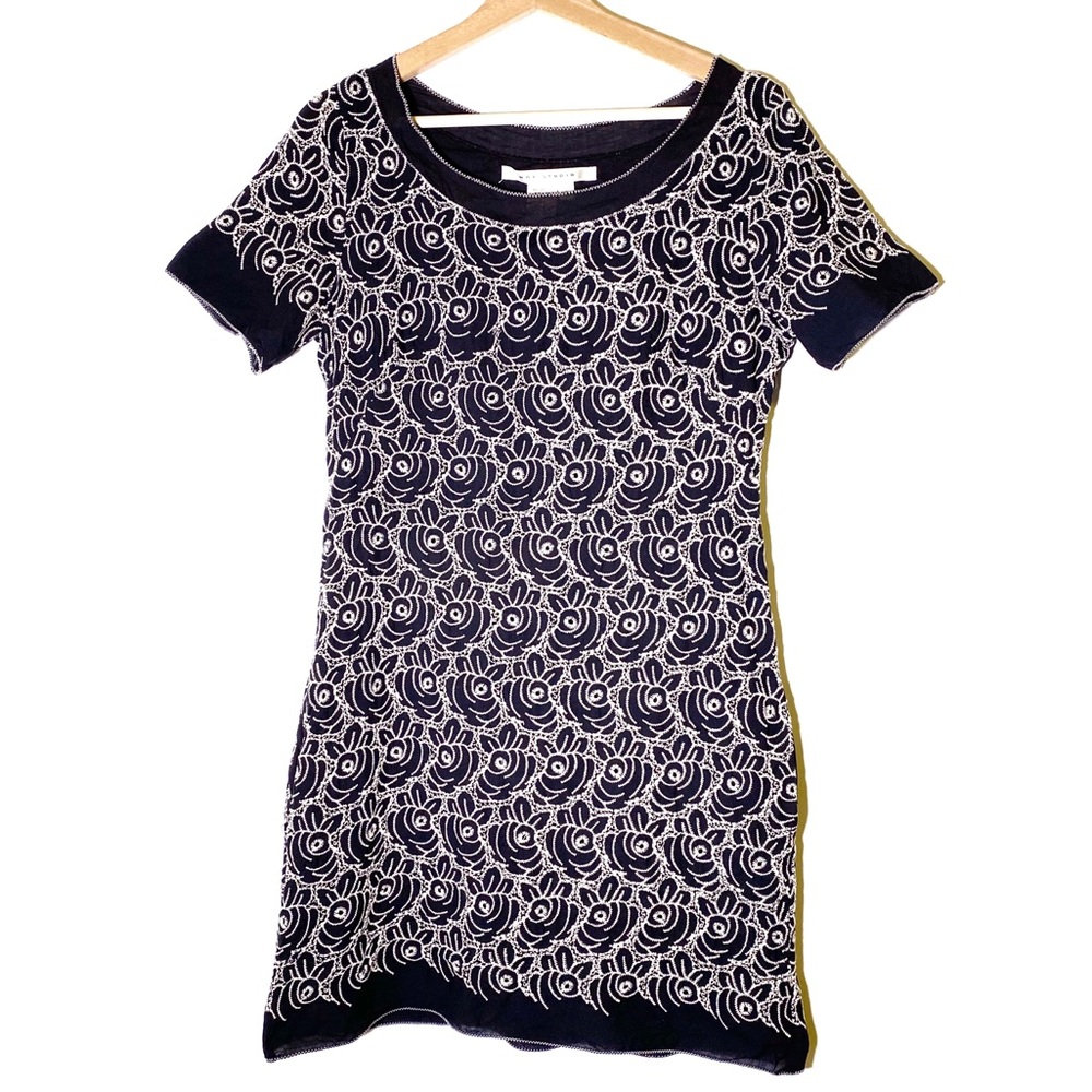 Max Studio Floral Embroidered Dress with Pockets